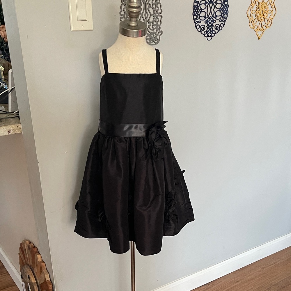 Watters & Watters little Girls size 4 Elegant Black Kids Formal Dress